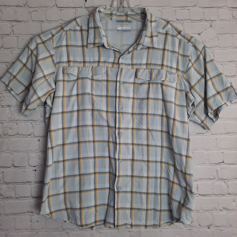 Columbia Men's Plaid Button Down Shirt. Sz.XL